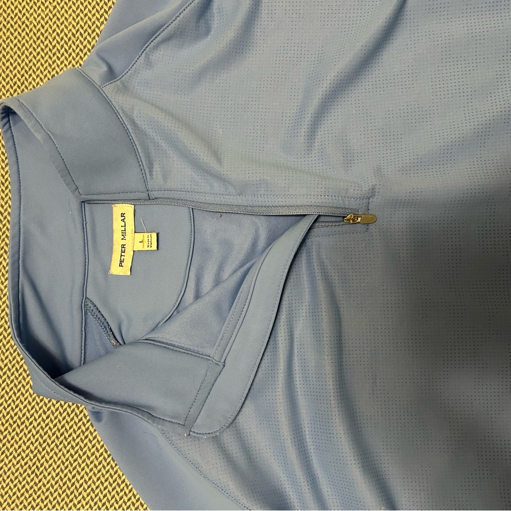 Peter Millar Light Blue quarter 1/4 zip